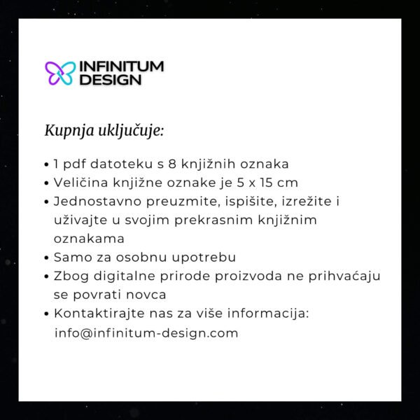 Knijižne oznake_Ruže iz fantazije_Instantno digitalno preuzimanje_Upute
