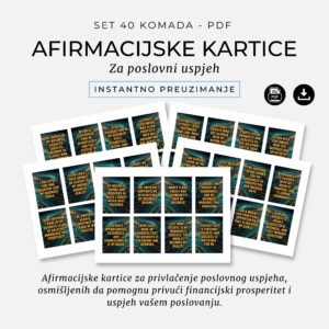 Afirmacijske kartice_Afirmacije_Financijsko obilje_Poslovni uspjeh_Infinitum Design