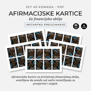 Afirmacijske kartice_Financijsko obilje i prosperitet_Infinitum Design
