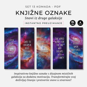 Knjižne oznake_Digitalni proizvod_Snovi iz druge galaksije s citatom_Digitalne datoteke_Infinitum Design